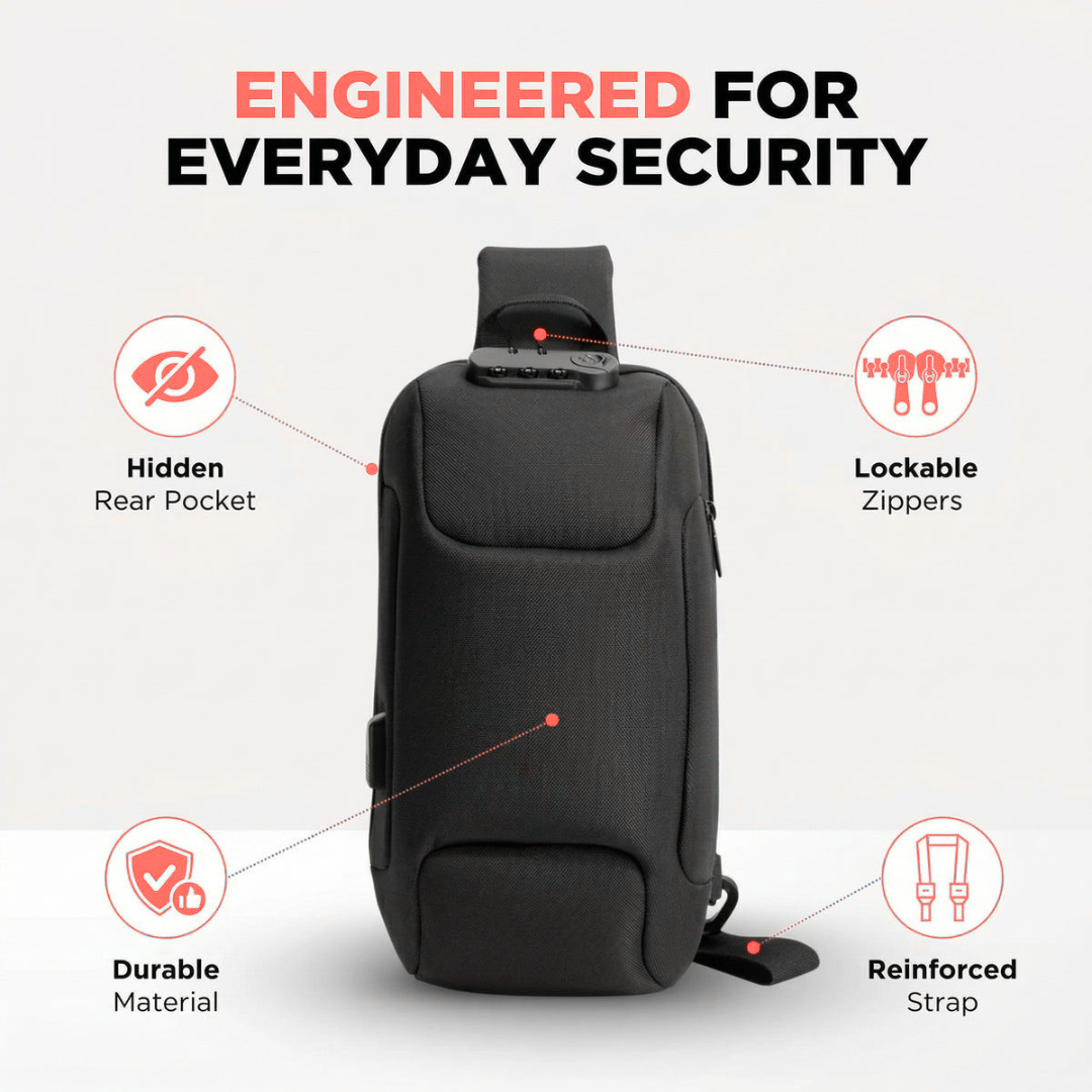 Anti-Theft Crossbody Charging Bag