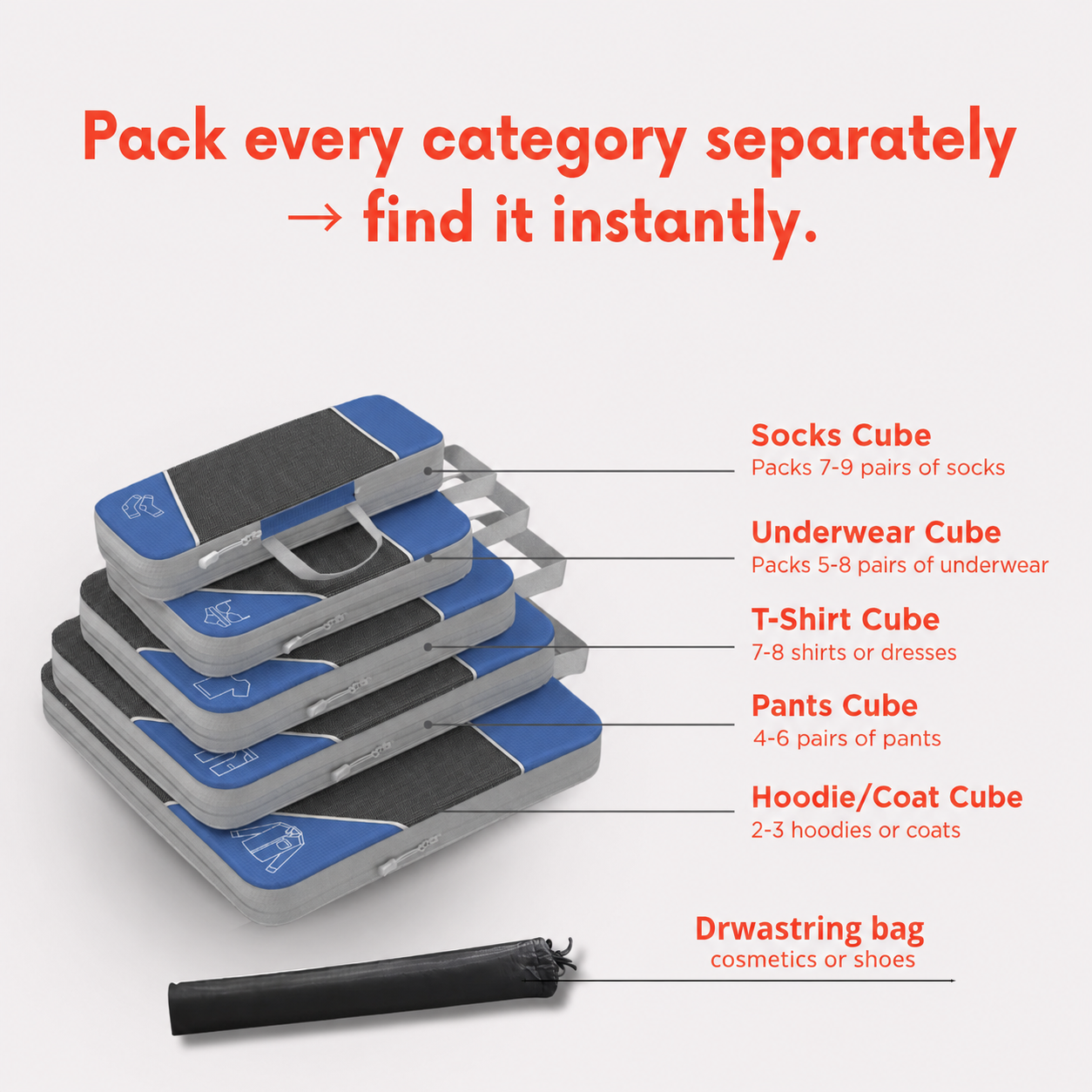 Compression Packing Cubes