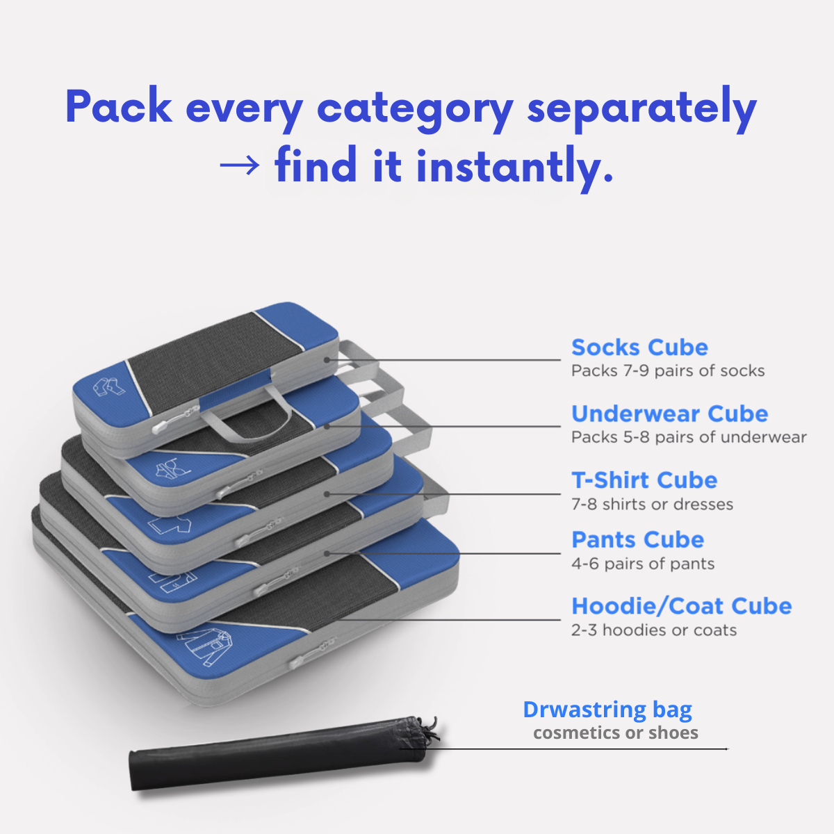 Compression Packing Cubes